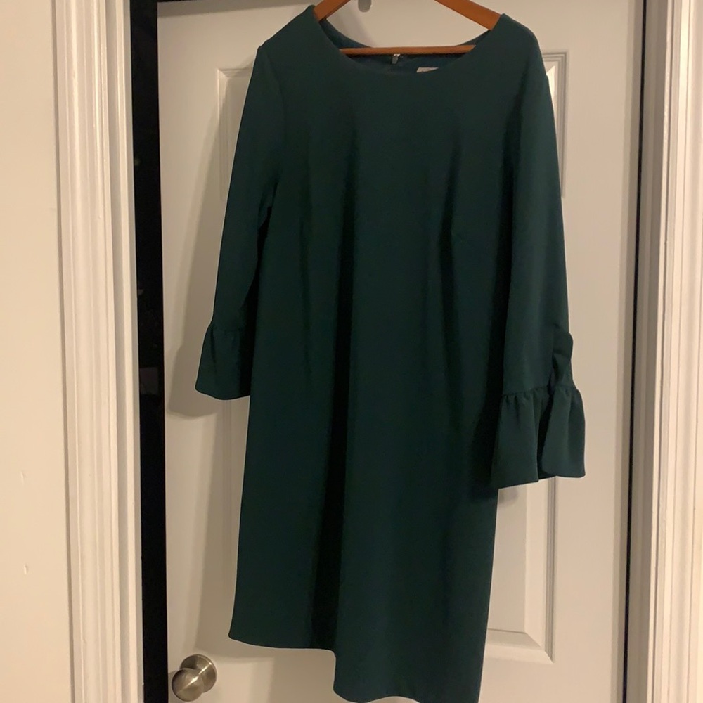 Emerald green nanette Lapore long sleeve dress